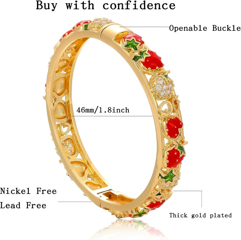 Ethlyn Gifts for girls Gold Plated Colorful Openable Kids Baby Girls Bangles Bracelets Birthday Christmas Gifts for 2years 4 years 5 years old girls - Image 3